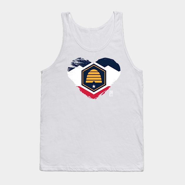 U.S. State - I Love Utah - Utah Flag Tank Top by ArtProjectShop